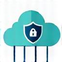 Icon representing a secured cloud